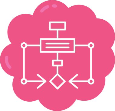 veri bulutu. Web simgesi basit illüstrasyon