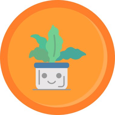 Bitki. Web simgesi basit illüstrasyon