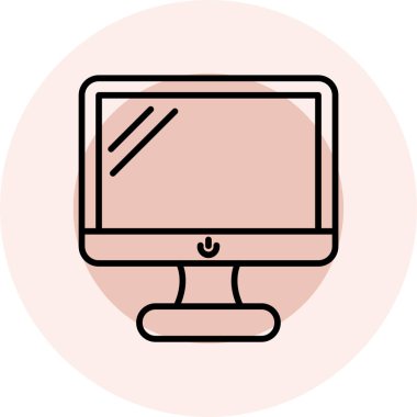 Bilgisayar. Web simgesi basit illüstrasyon