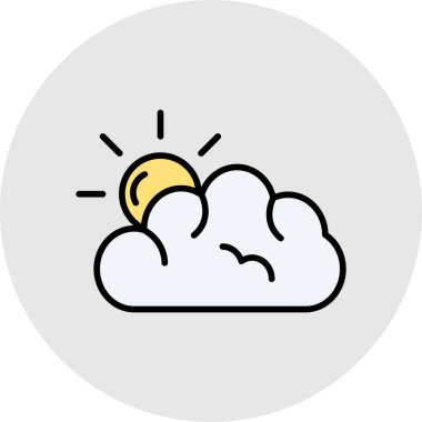 Bulut simgesi vektör illüstrasyonu