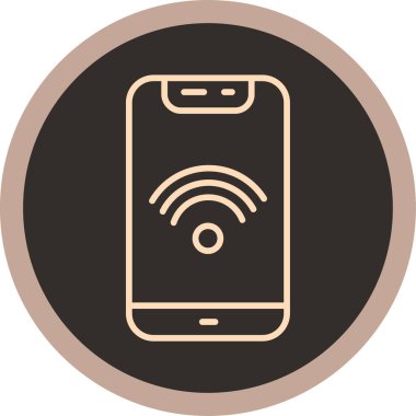 Moda tarzında izole edilmiş telefon simgesi