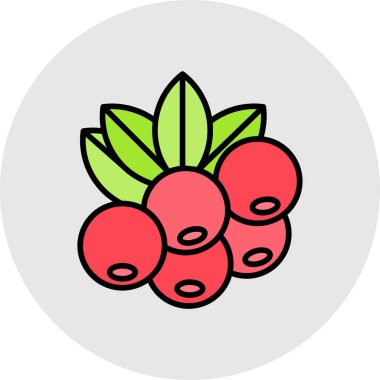 Böğürtlen ikonu vektör çizimi