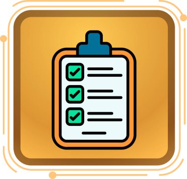 Yeni moda düz renk biçiminde pano simgesi