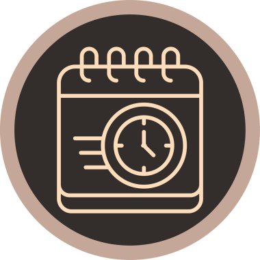 Alarm saati simgesi, vektör illüstrasyonu