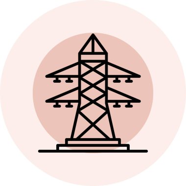 Enerji santralinin vektör illüstrasyonu