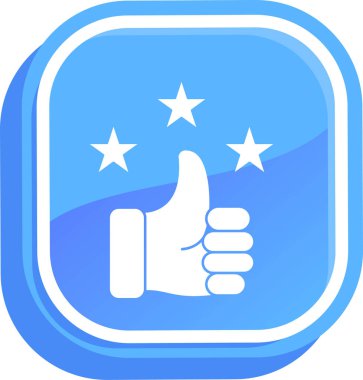 başparmak yukarı simgesi, basit illüstrasyon