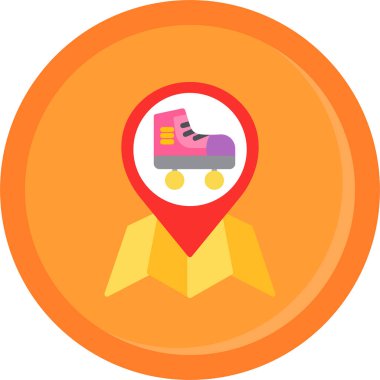 Harita. Web simgesi basit illüstrasyon