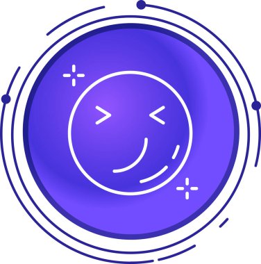 Mavi ve sarı bir ikonun vektör illüstrasyonu