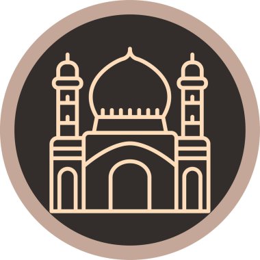 Taç Mahal Hint simgesi rozet stili