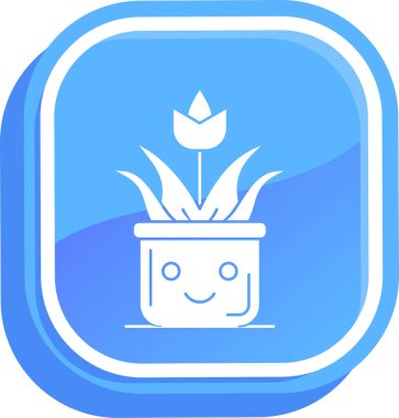 Bitki simgesinin vektör illüstrasyonu