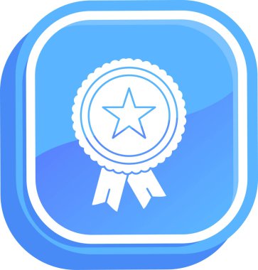 Rozet ödülü ikonu doldurulmuş taslak biçiminde