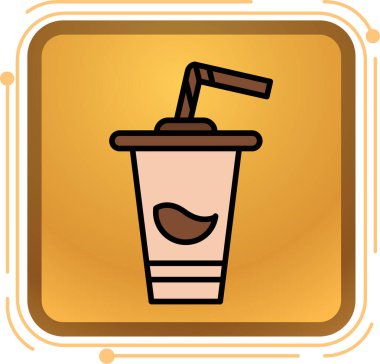 Kahve fincanı ikonu. içecek veya çay sembolü vektör illüstrasyonu