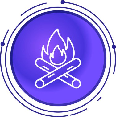 trend biçimli izole edilmiş şenlik ateşi simgesi