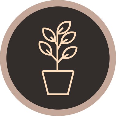 Bir bitki simgesinin vektör illüstrasyonu