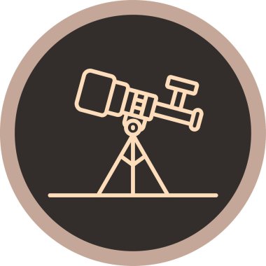 Teleskop. Web simgesi basit illüstrasyon