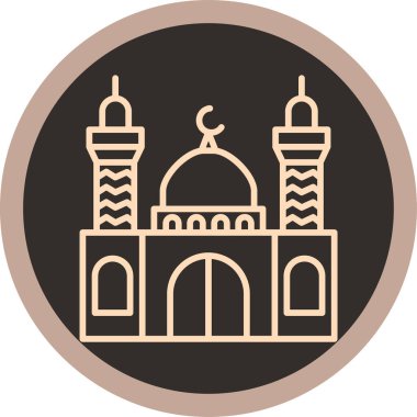 Cami simgesi vektör illüstrasyonu