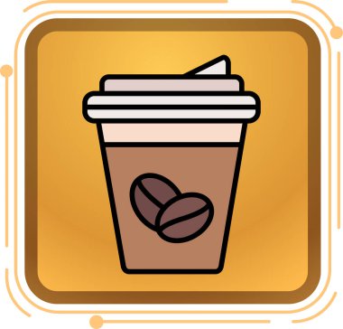 Moda tarzında izole edilmiş kahve ikonu