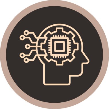 Beyin. Web simgesi basit illüstrasyon