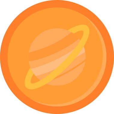 Gezegen ikonu vektör illüstrasyonu