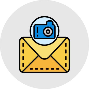 kamera simgesi vektör illüstrasyonu