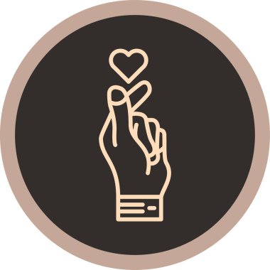 Kalp ikonu vektör illüstrasyonu