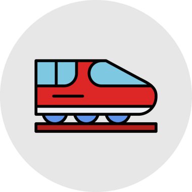 tren simgesi vektör illüstrasyonu