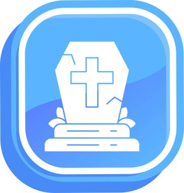 Mezar taşı. Web simgesi basit tasarım