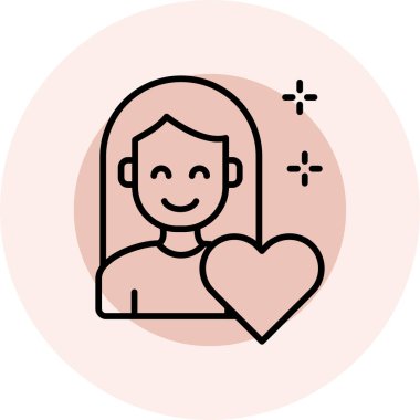 aşk modern simgesi, vektör illüstrasyonu