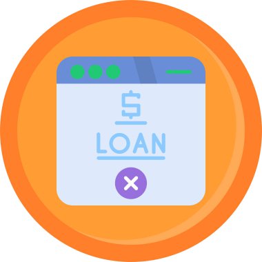 Borç. Web simgesi basit illüstrasyon