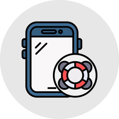 Akıllı telefon simgesinin vektör illüstrasyonu