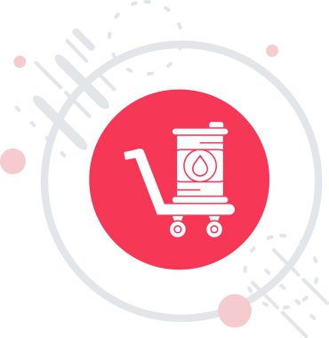 Üzerinde dolar sembolü olan uzun gölgeli beyaz alışveriş sepeti. İnternetten satın alma konsepti. Süpermarket sepeti ikonu. Süpermarket sepeti tabelası. kırmızı daire düğmesi