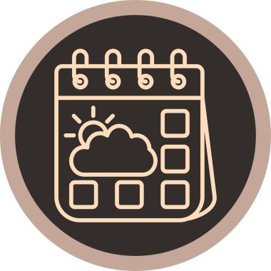 Takvim. Web simgesi basit illüstrasyon