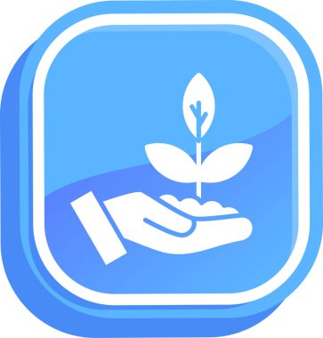 Bitki. Web simgesi basit illüstrasyon