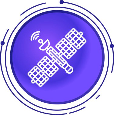 uydu anten simgesi. İnce çizgi tasarımı. vektör illüstrasyonu.