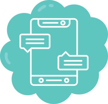 Sohbet simgesi vektör illüstrasyonu