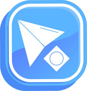 Bir harita simgesinin vektör illüstrasyonu