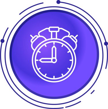 Bir saat simgesinin vektör illüstrasyonu