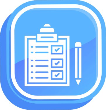 Kontrol listesi. Web simgesi basit tasarım