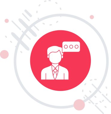 iş yönetimi düz ikon vektör illüstrasyonu