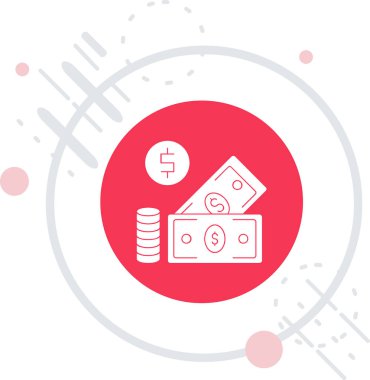 para ve finans renkli vektör simgesi. kolayca değiştirilebilir ve düzenlenebilir