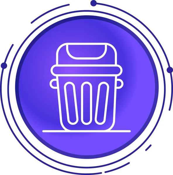 Beyaz arkaplanda mavi çöp kutusu simgesi izole edildi. Çöp kutusu tabelası. Geri dönüşüm sepeti simgesi. Ofis çöpü ikonu. vektör illüstrasyonu