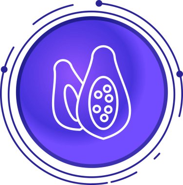 Beyaz arkaplanda izole edilmiş ana hatlı mantar ikonu. Vektör