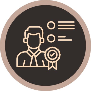 Rozet. Web simgesi basit illüstrasyon