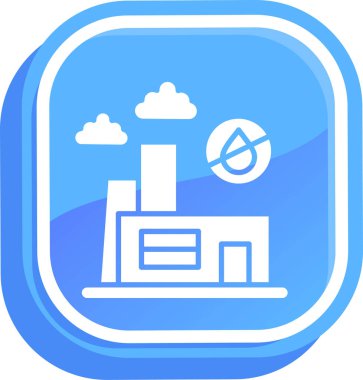 Fabrika simgesinin vektör illüstrasyonu