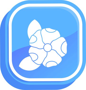 Bir çiçek simgesinin vektör illüstrasyonu