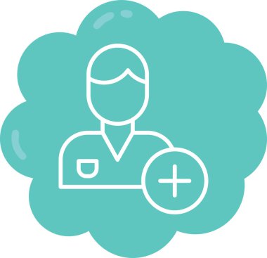 Bir doktor simgesinin vektör çizimi