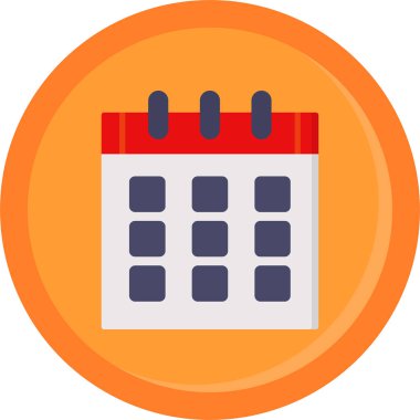 Takvim. Web simgesi basit illüstrasyon