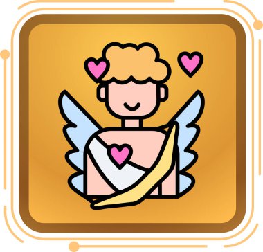 melek melek ikon vektör illüstrasyonu