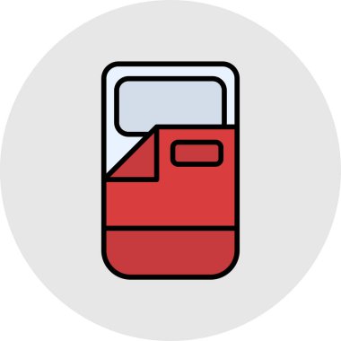 Araba motoru simgesi, vektör illüstrasyonu