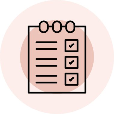 Yapılacaklar listesi simgesi soyut bir grupta izole edildi